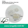 (#ST0503) clear clip type cord end for 5mm hoodie cord